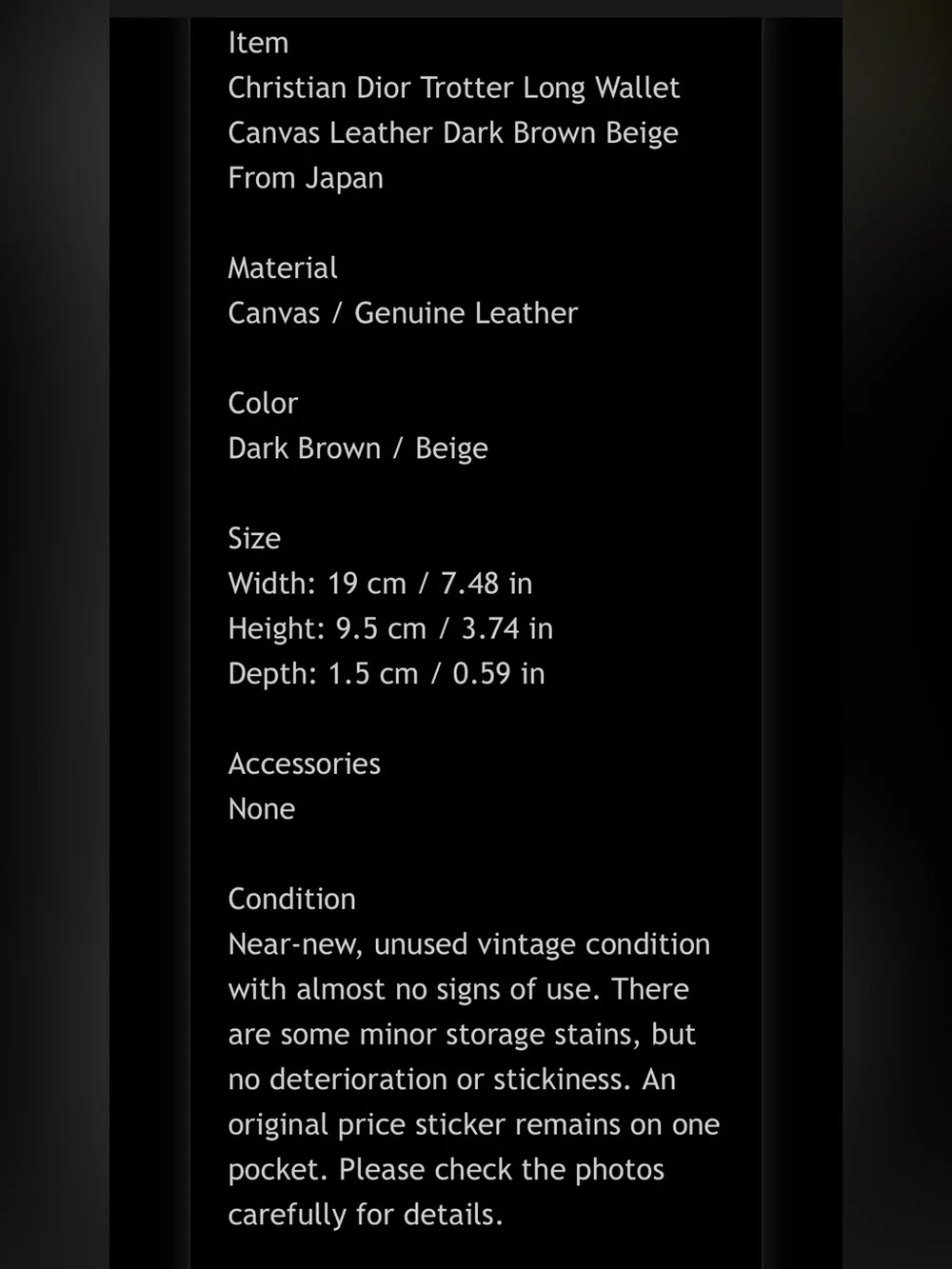 Dior Brown Signature Jacquard Wallet